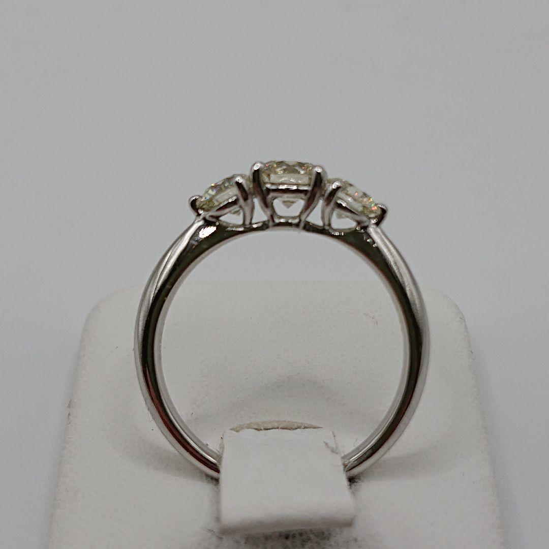 1カラットUP 3粒 天然ダイヤモンドリング プラチナ900 Pt900