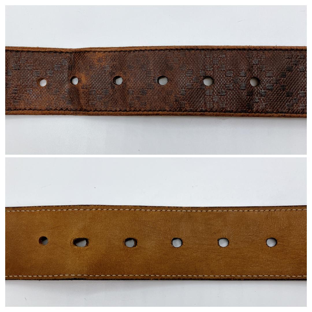 GUCCI 268237 レザー シルバー金具 ベルト 表記サイズ100・40