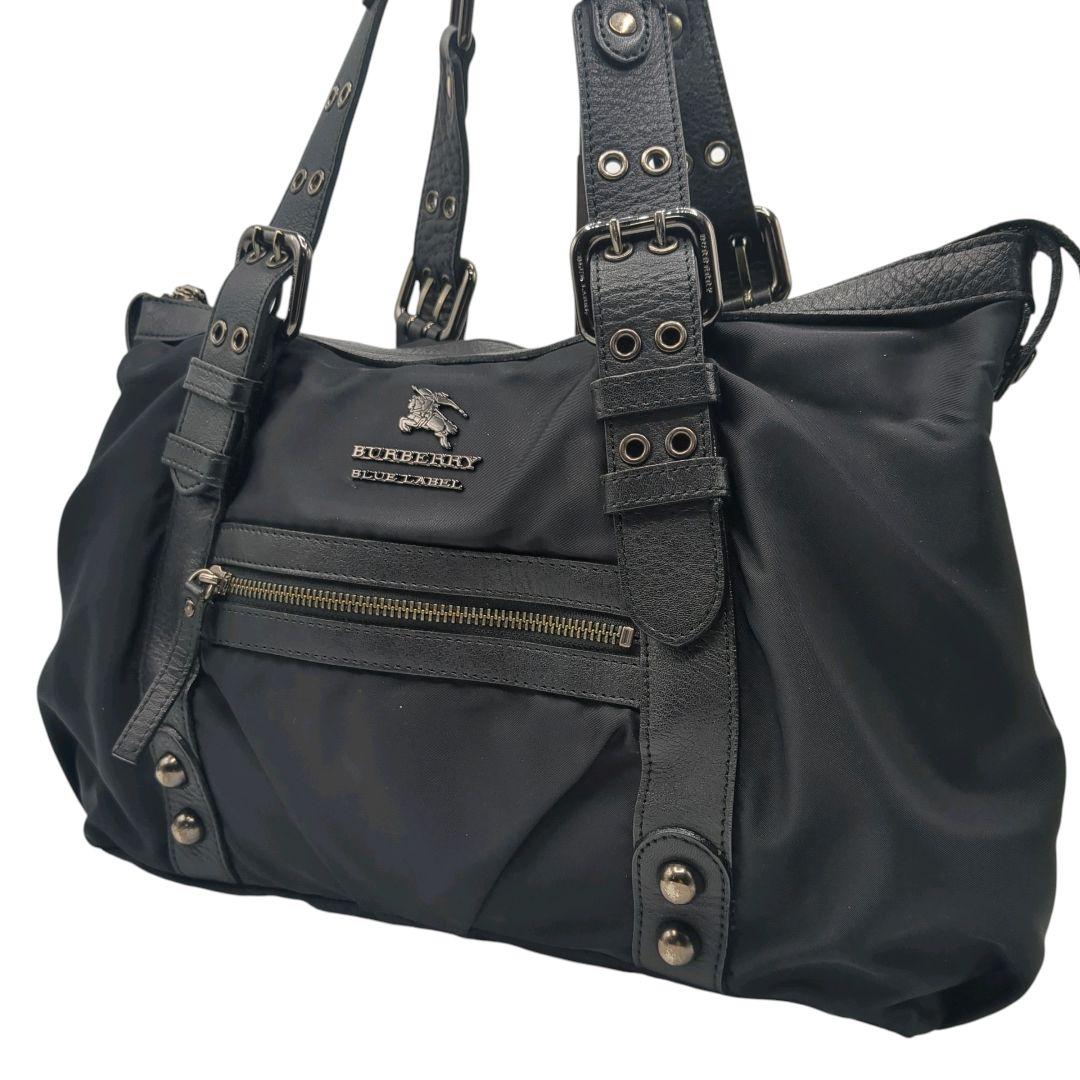 【美品】バーバリーブルーレーベル ハンドバッグ 黒 ZAE32-017-09