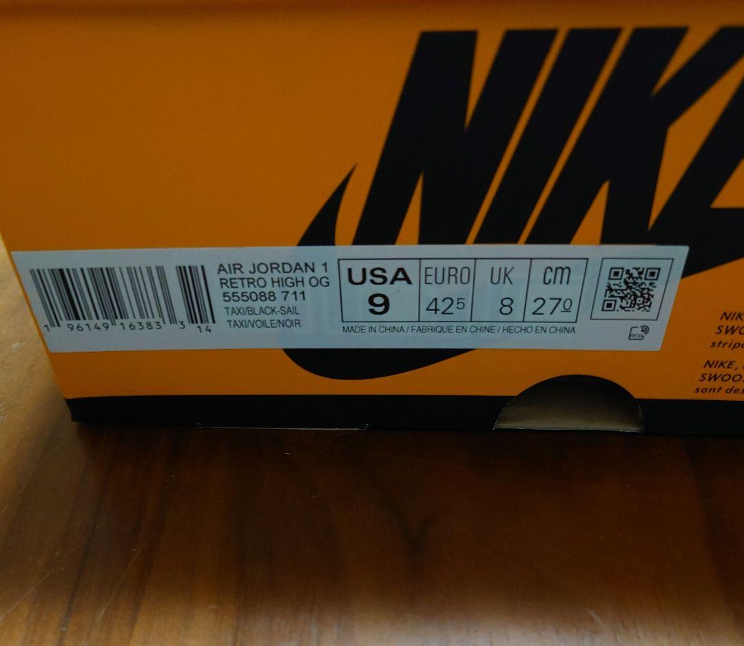 祝日特価【27cm】 airjordan1 taxi