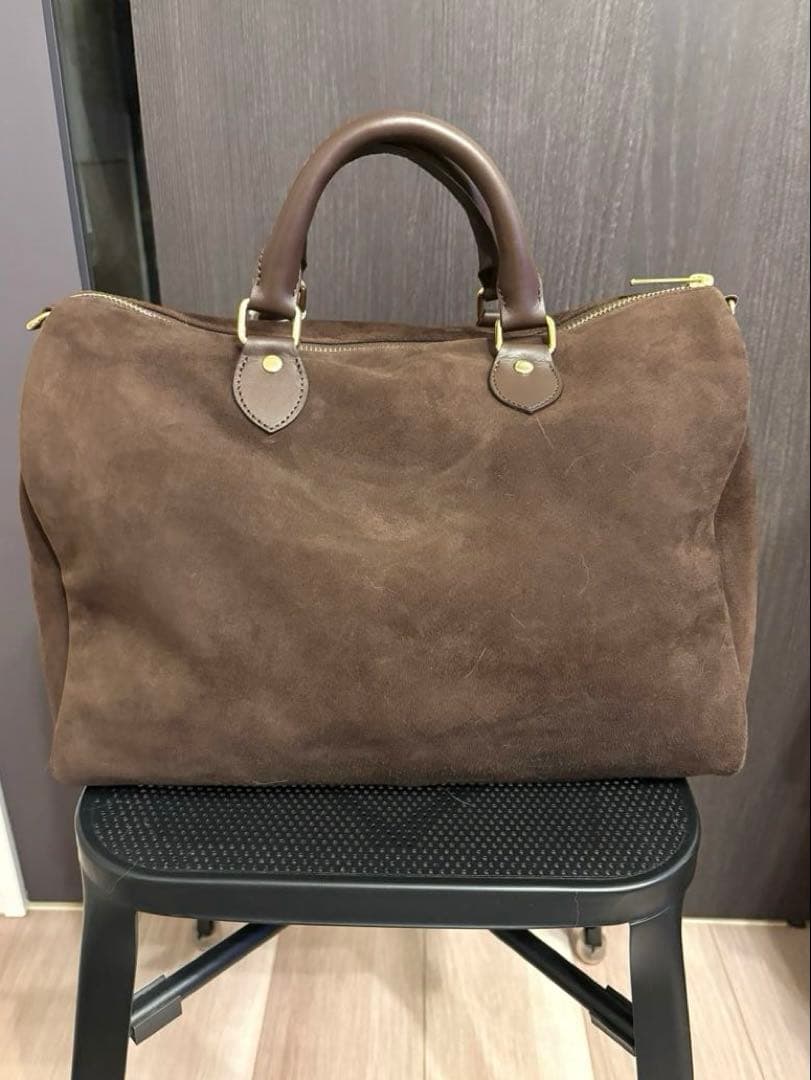 シータパランティカ　ブラウン スエード ボストンバッグ