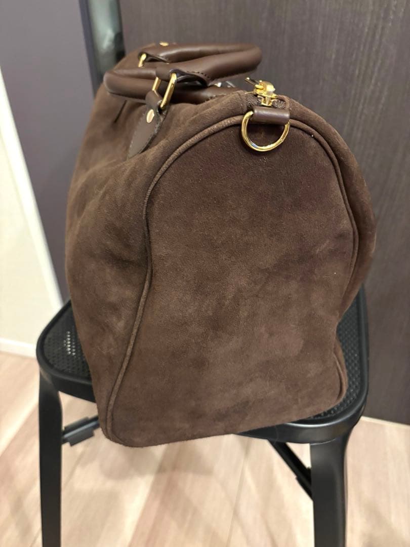 シータパランティカ　ブラウン スエード ボストンバッグ