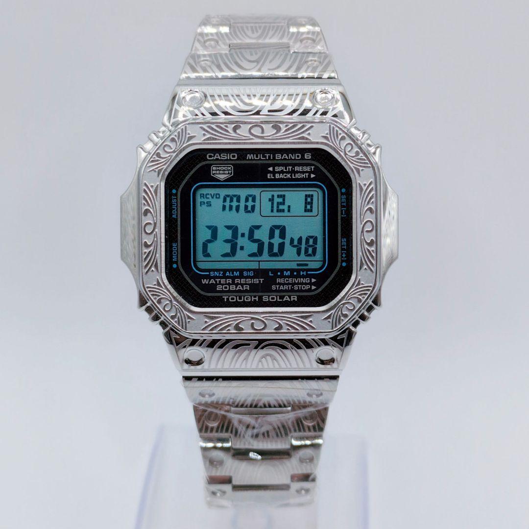 【稼働品】G-SHOCK GW-M5610BA カスタム ペイズリー柄　メタル