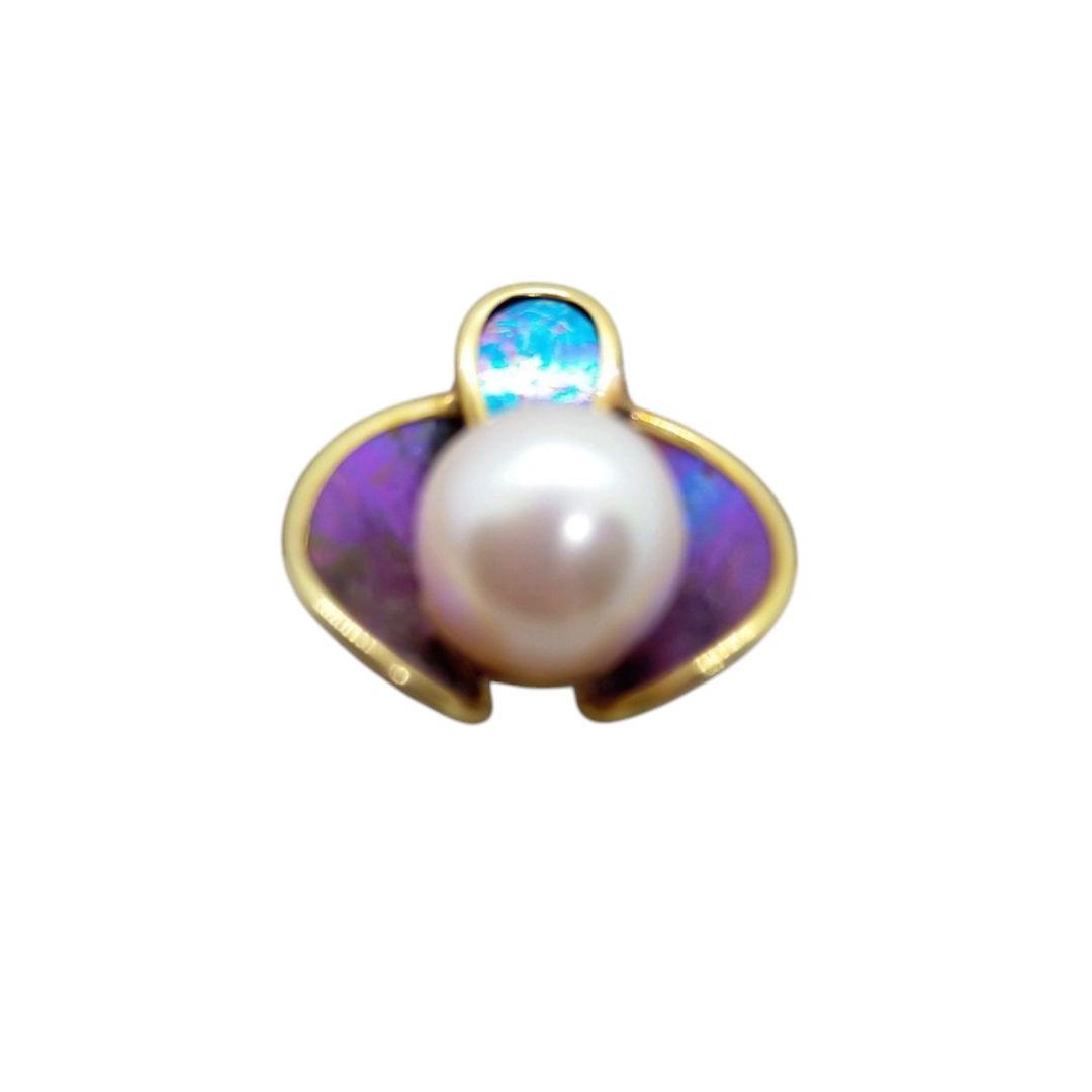 K18本真珠 パール チタン ピンブローチ