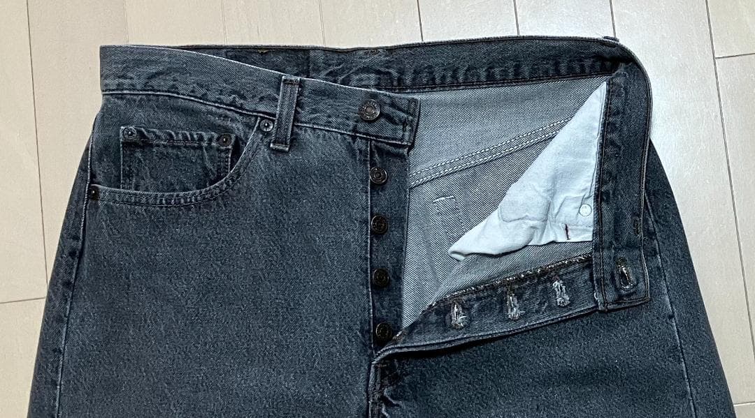 【W33 L30】Levis501 先染めブラック 80年代 アメリカ製