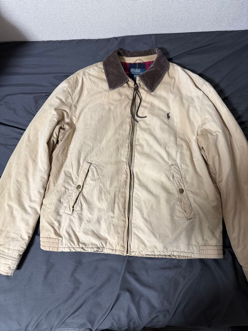 古着 90s Ralphラルフローレンスイングトップ ドリズラージャケット