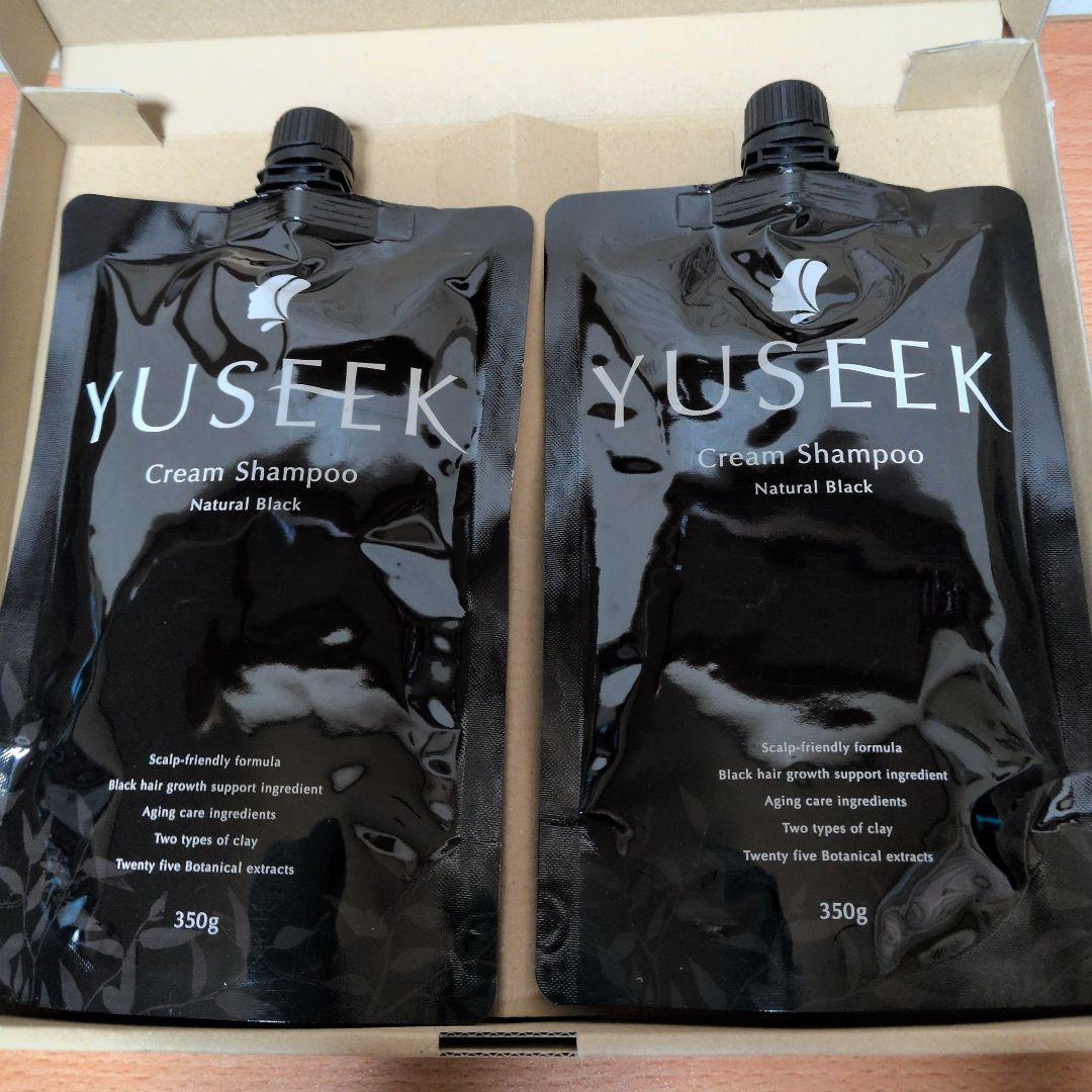 YUSEEK クリームシャンプー　ナチュラルブラック　３５０g　２個