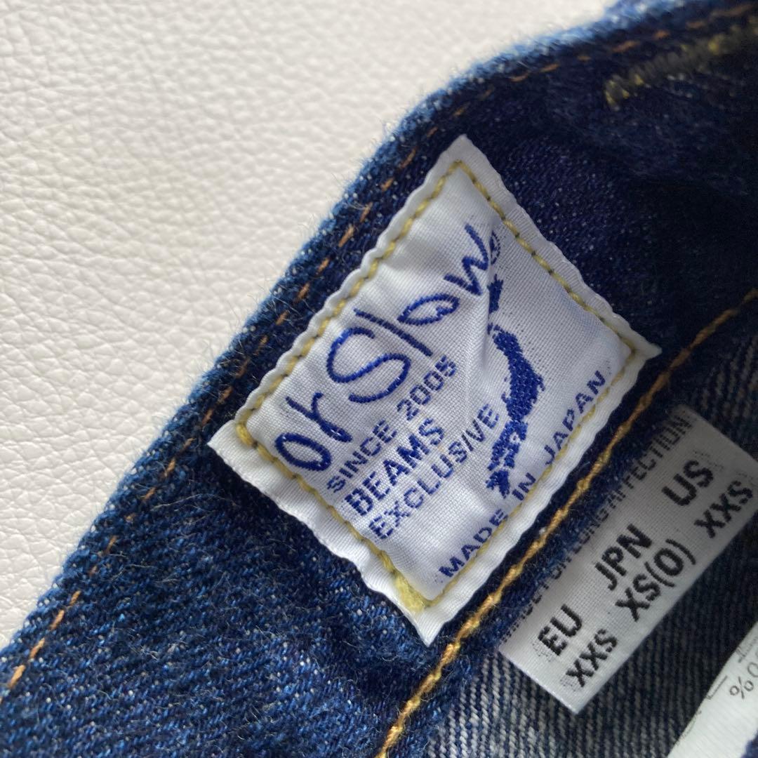 美品 orSlow モンローパンツ BEAMS デニムパンツ 百名品 紺 XS