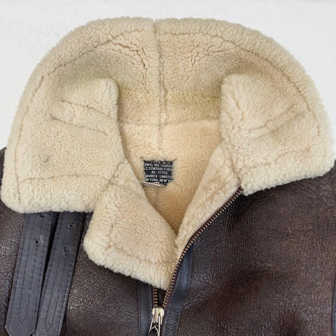 美品✨AVIREX TYPE B-3 フライトジャケット ムートン 36 M