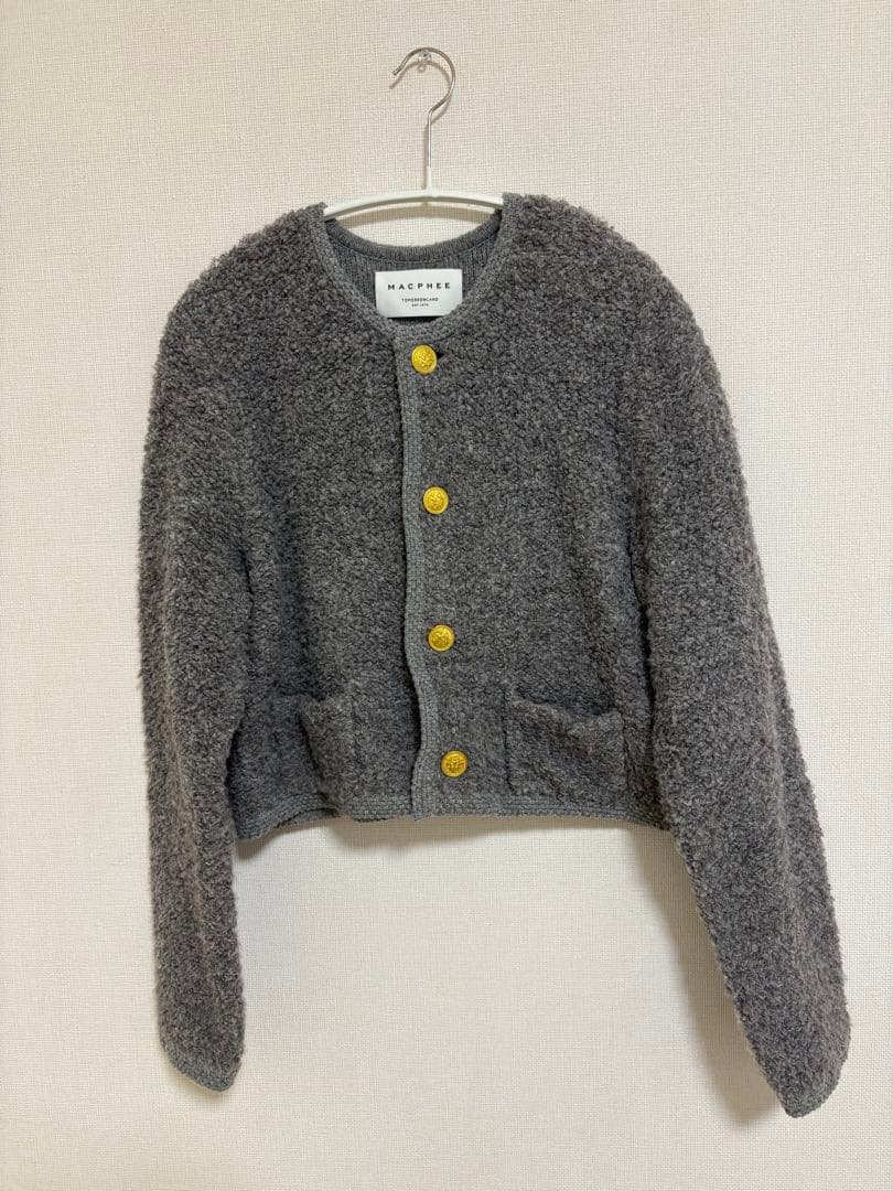 【大幅お値下げ中】MACPHEE ムートン クルーネックカーディガン