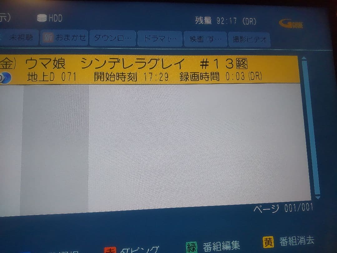 パナソニック　DIGA DMR―BW690 500GB→1TB プチメンテ済み