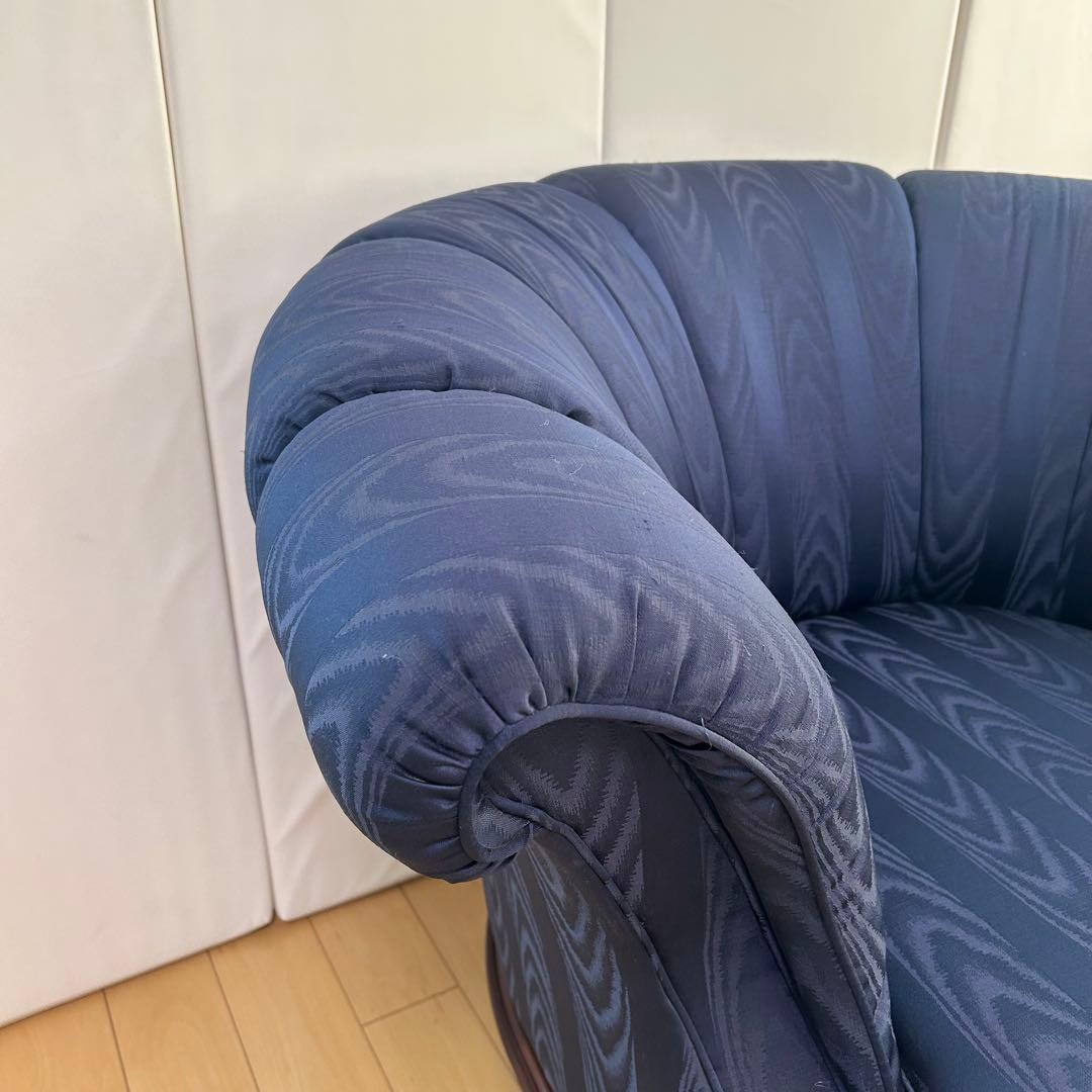 マルニ　KENT-COURT ケントコート　1人ソファ ネイビー　シェルソファー