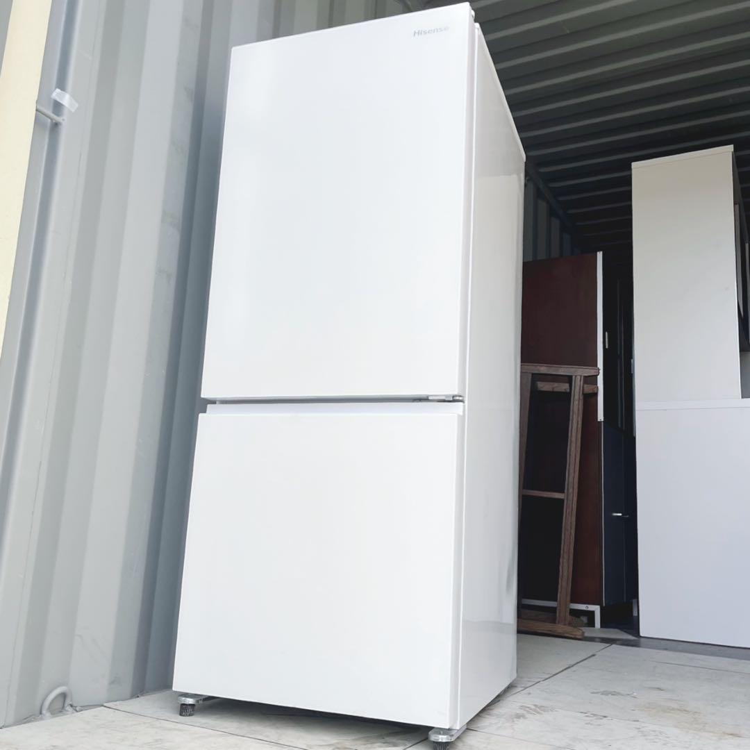 取付無料！フロスト調ガラスドアシンプルホワイトインテリア大きめ冷蔵庫！洗濯機