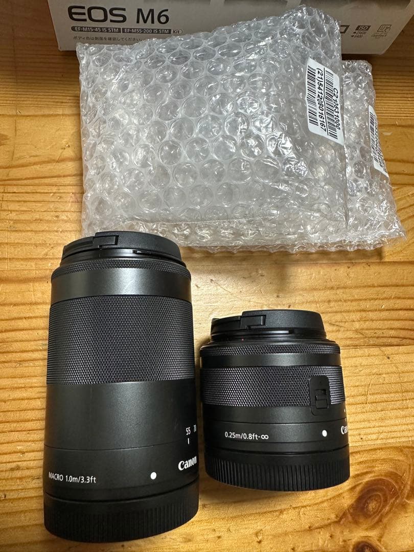 Canon EOS M6 ミラーレス一眼 本体とレンズ2本付き 箱付き 美品