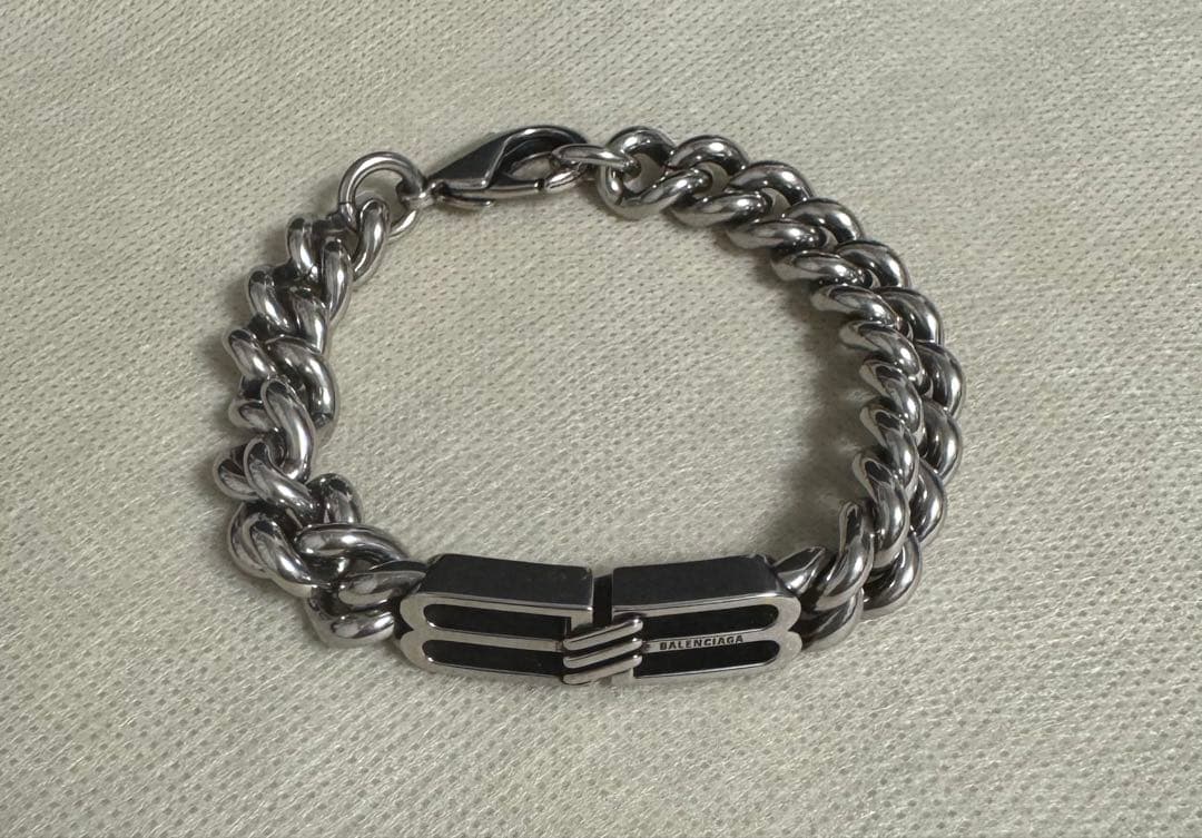 BALENCIAGA シルバーチェーンブレスレット 現行品