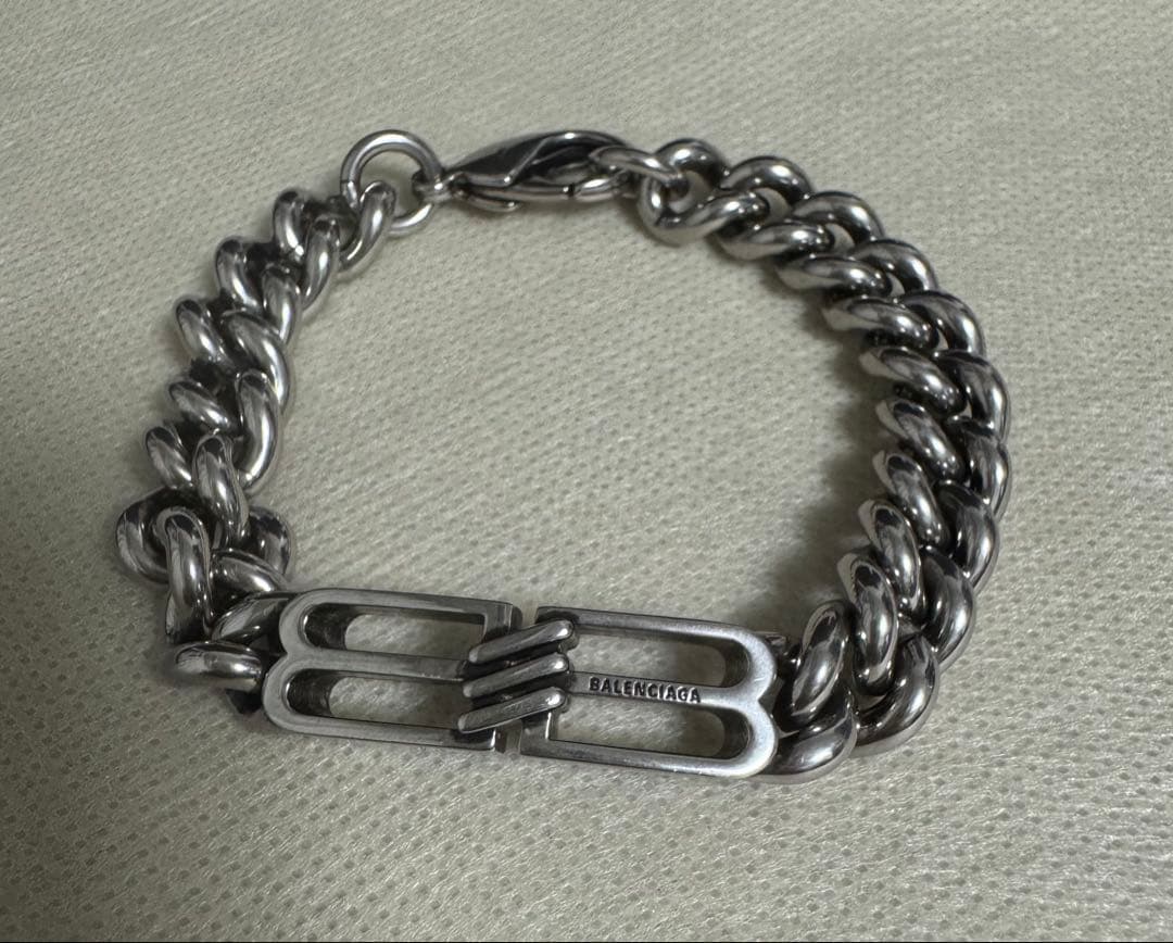 BALENCIAGA シルバーチェーンブレスレット 現行品