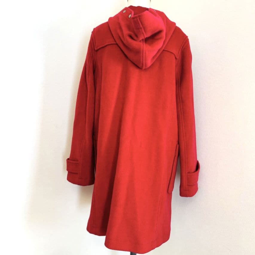 ラルフローレン ダッフルコート フード付き 赤（L）ウール混 防寒