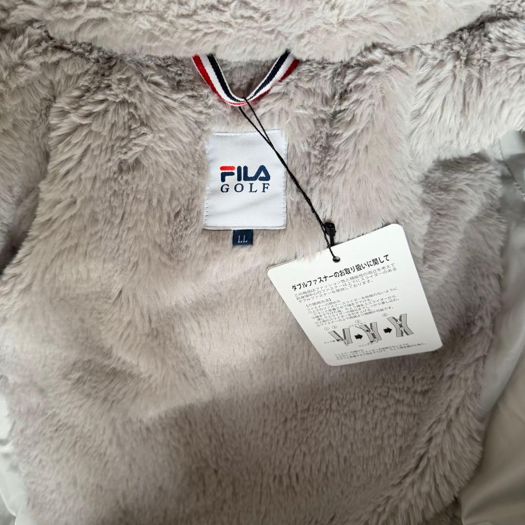FILA GOLF《新品・未使用》ダウンコート ホワイトLL Aラインロング丈