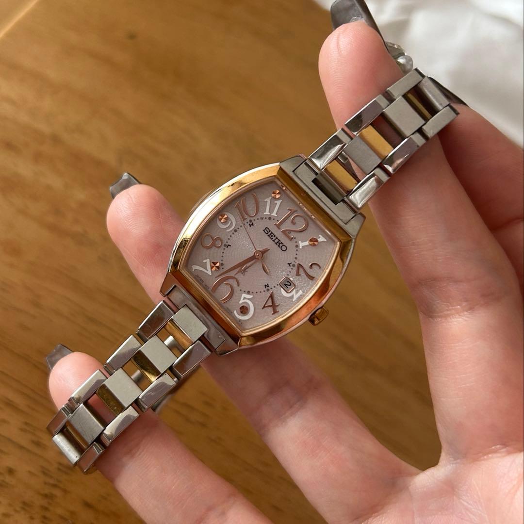 【美品】セイコー ルキア SSVW048 レディース 腕時計 SEIKO トノー