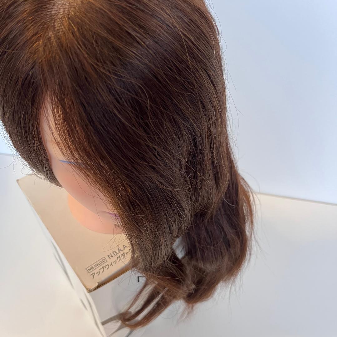 美品 N.B.A.A. アップウィッグ ダークブラウン 【人毛100%】