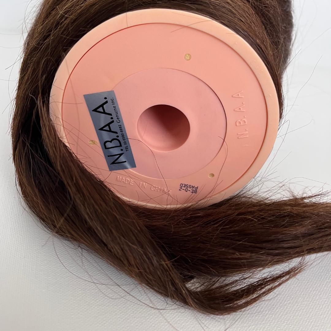 美品 N.B.A.A. アップウィッグ ダークブラウン 【人毛100%】