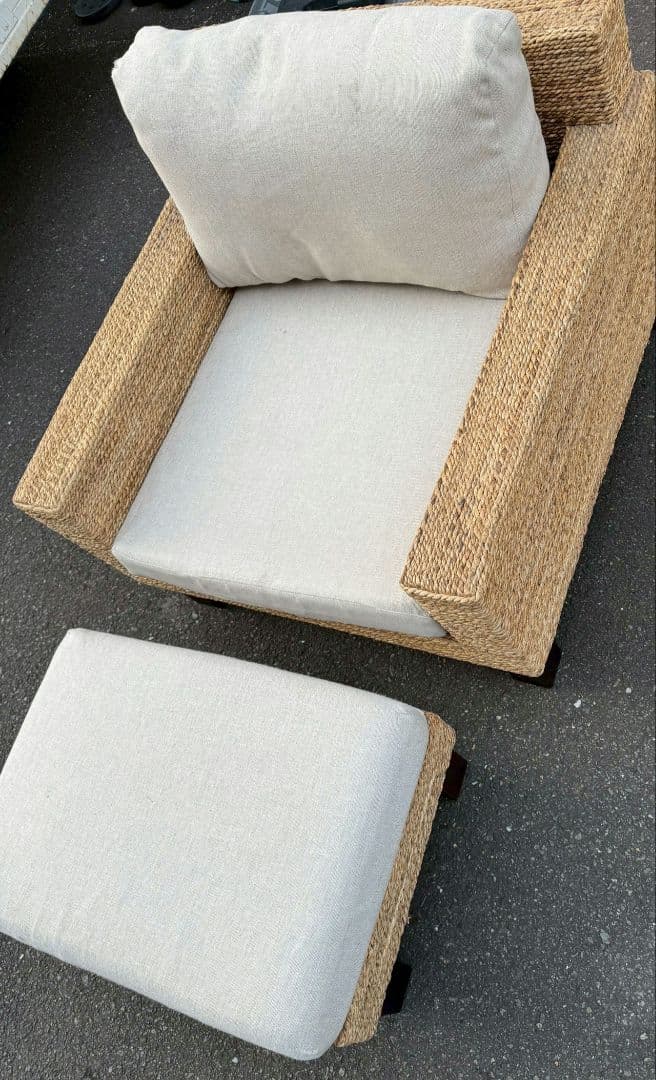 KAJA FARGO/オミソファ 1人掛け オットマン付き