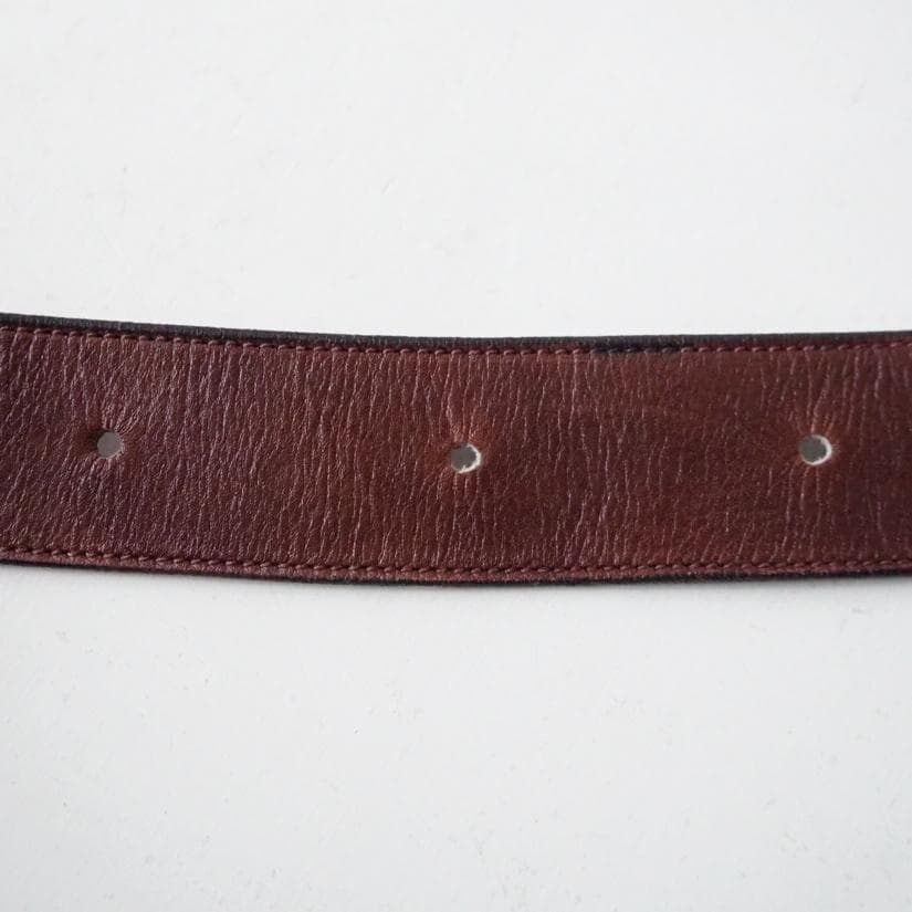 モカ様GUCCI オールドグッチ ホースシュー ピンバックル レザーベルト 85