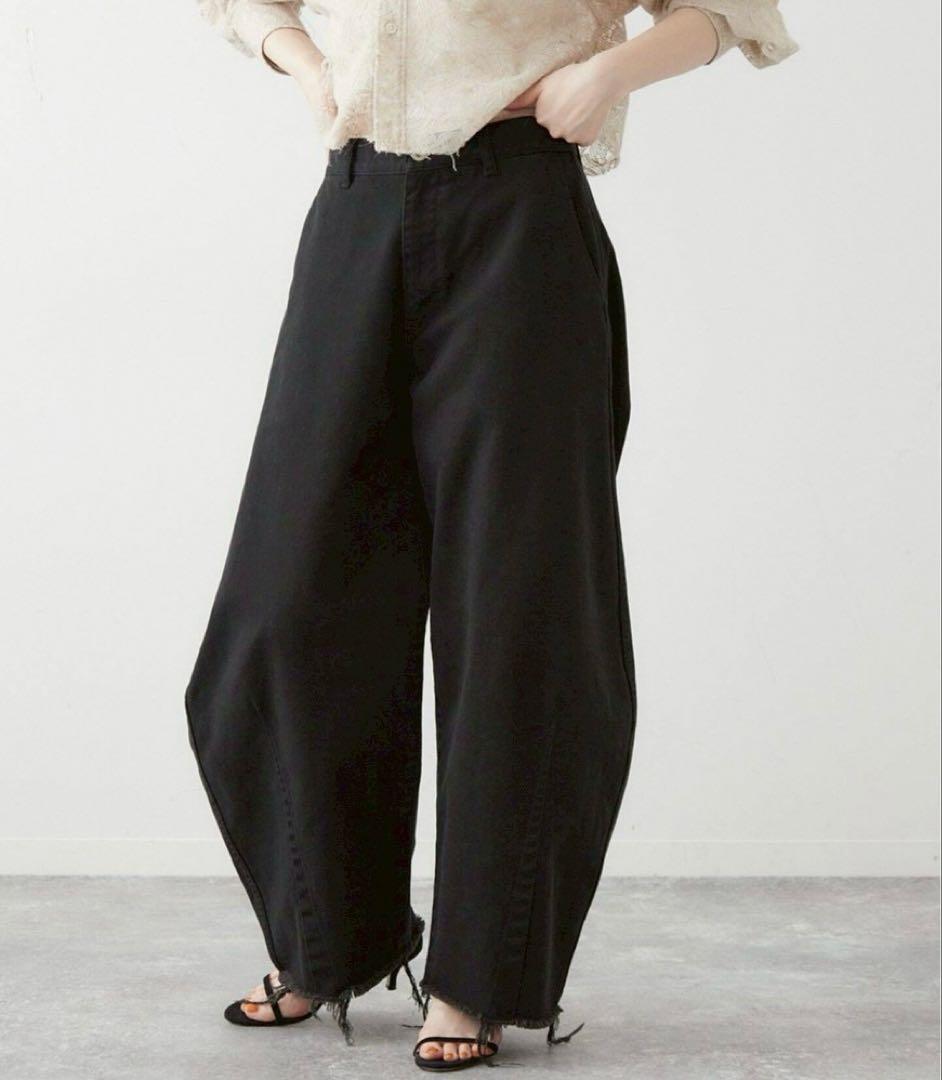 プラージュ balloon tapered パンツ　ブラック　38