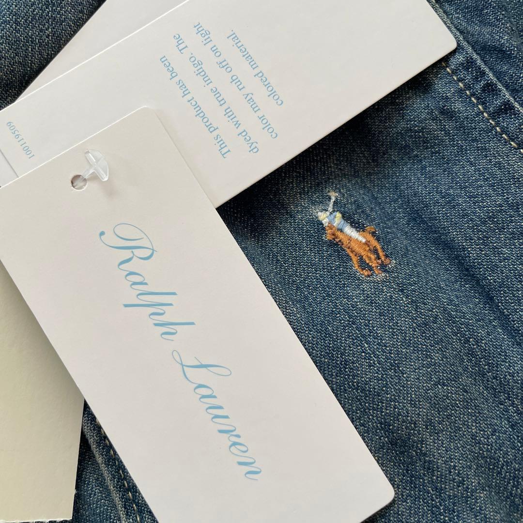 【新品】ラルフローレン　デニムワンピース パンツ付　18Ｍ　ベビー85㎝