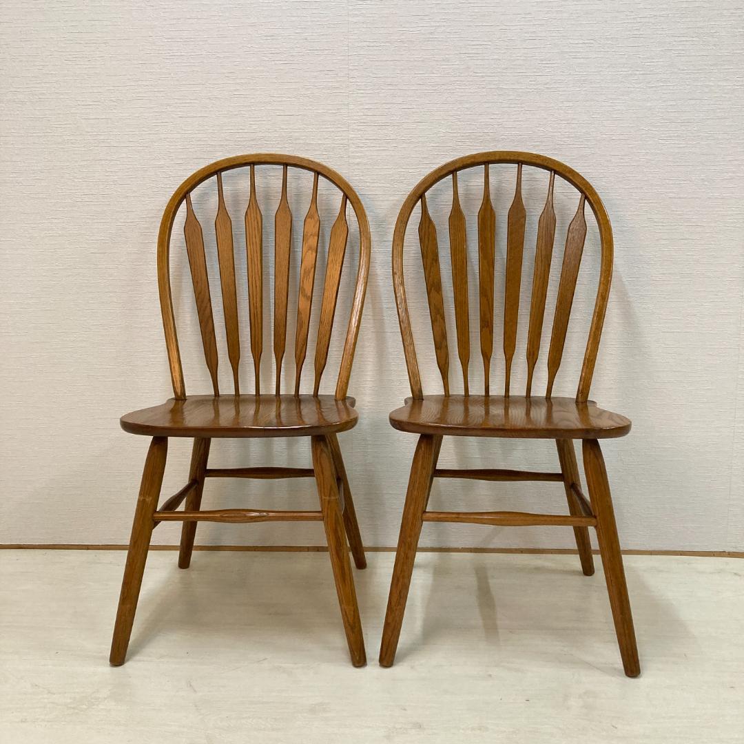 Shin Lee シンリー ダイニングチェア ウィンザー　オーク材　２脚セットA