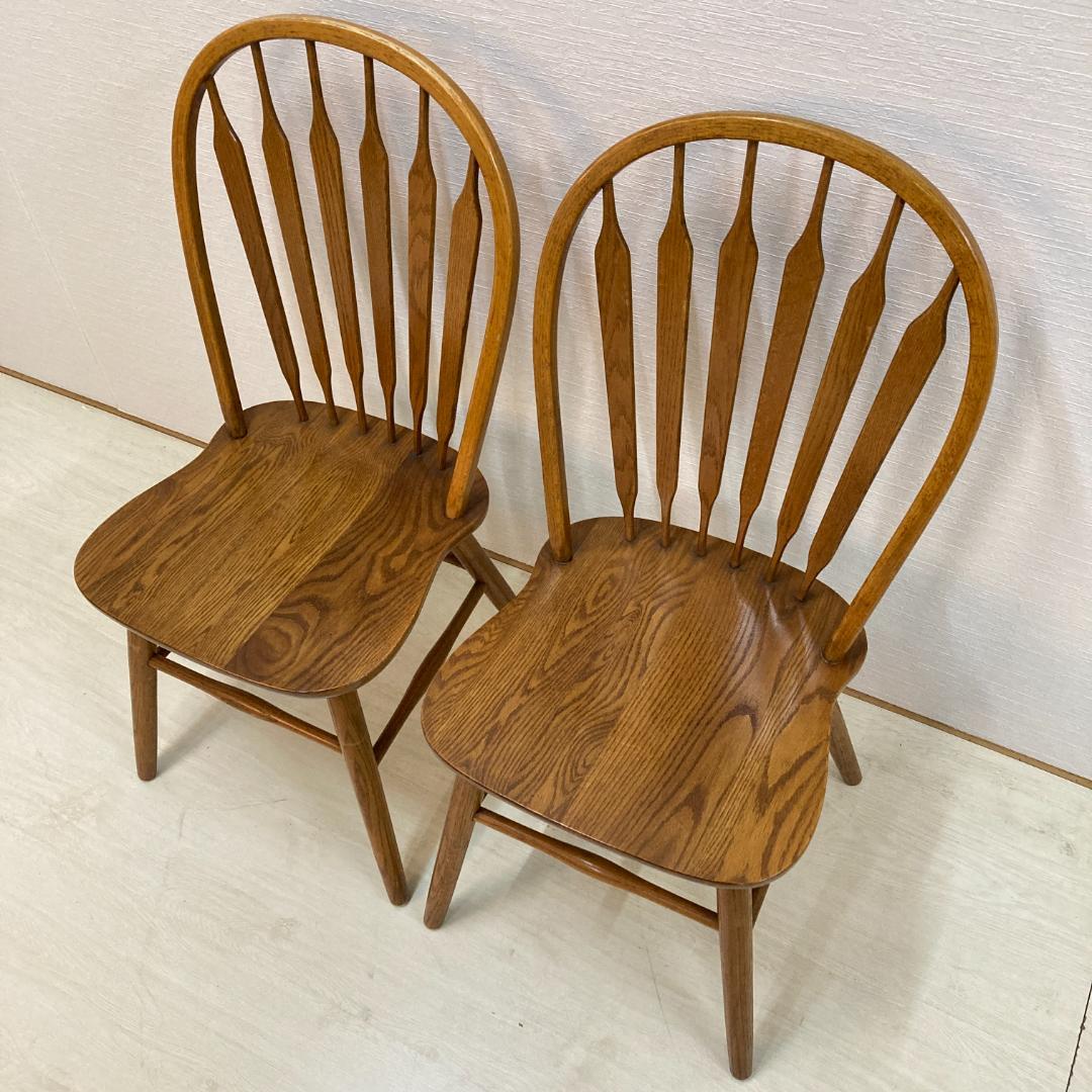 Shin Lee シンリー ダイニングチェア ウィンザー　オーク材　２脚セットA