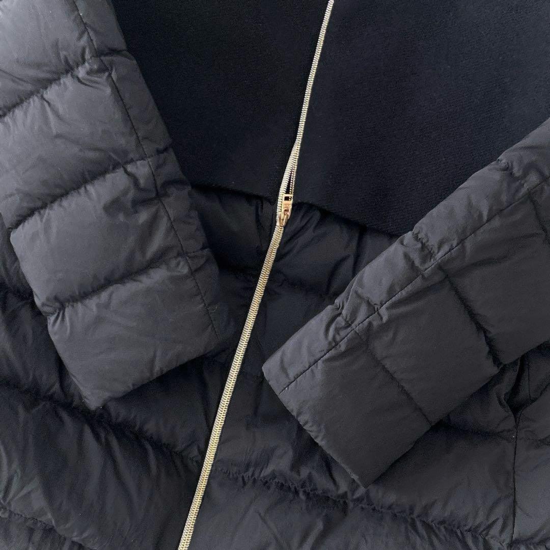 ヘルノ HERNO ウール切替 ドッキング ダウンコート 40 黒