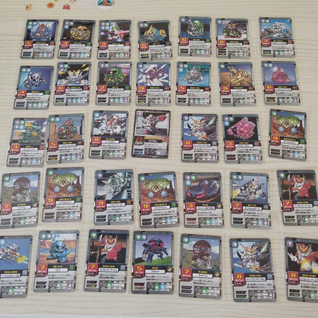 SDガンダムカードゲーム　モビルパワーズカードダス１１５枚と対戦シートとバイブル