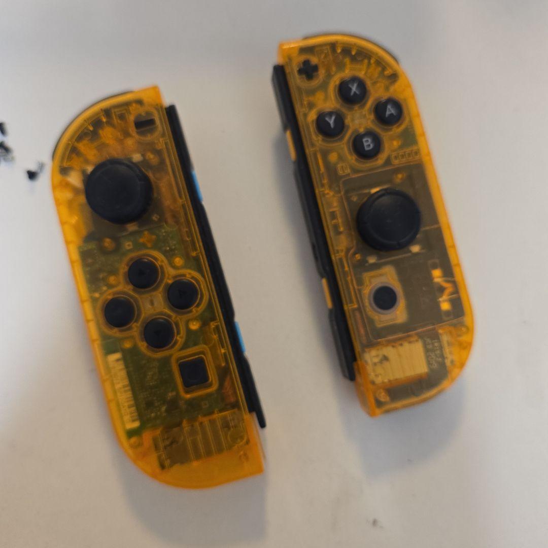 d*3様 【ジャンク品】Nintendo Switch 本体 透明ジョイコン バ