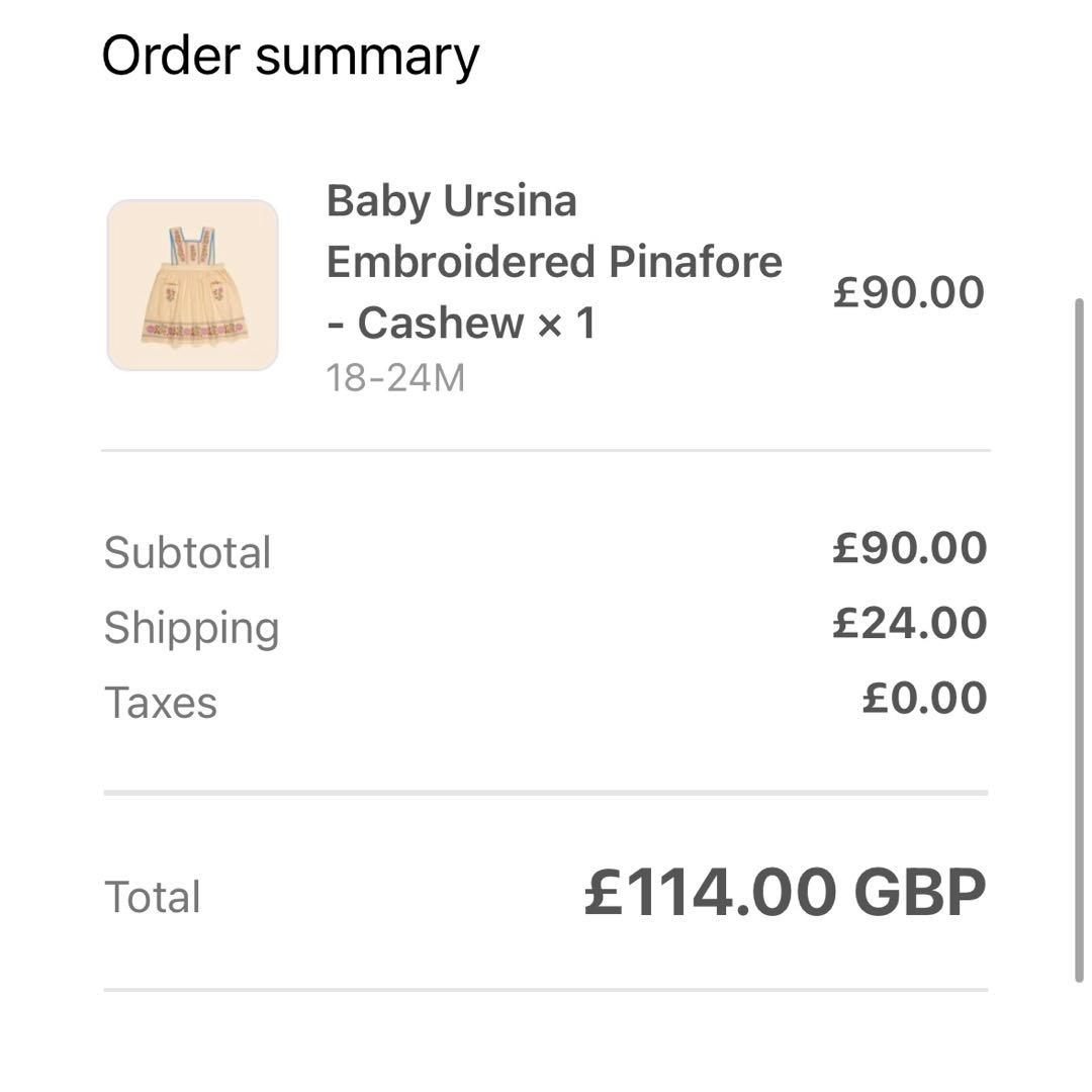 ワンピース Apolina Ursina Embroidered Pinafore