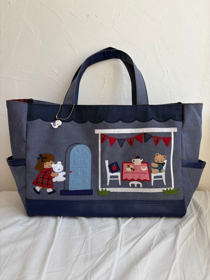 【廃盤品】familiar ファミリア デニム マザーズバッグ