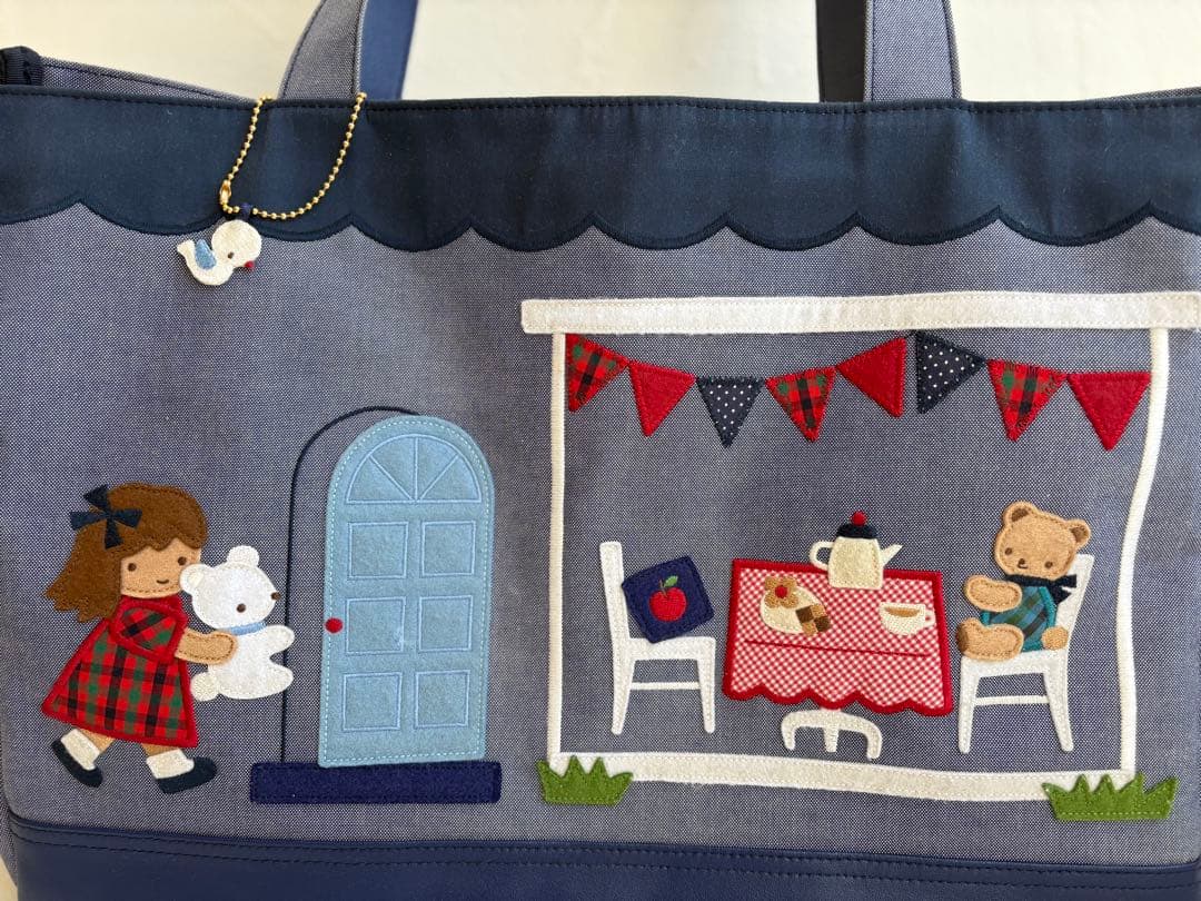 【廃盤品】familiar ファミリア デニム マザーズバッグ