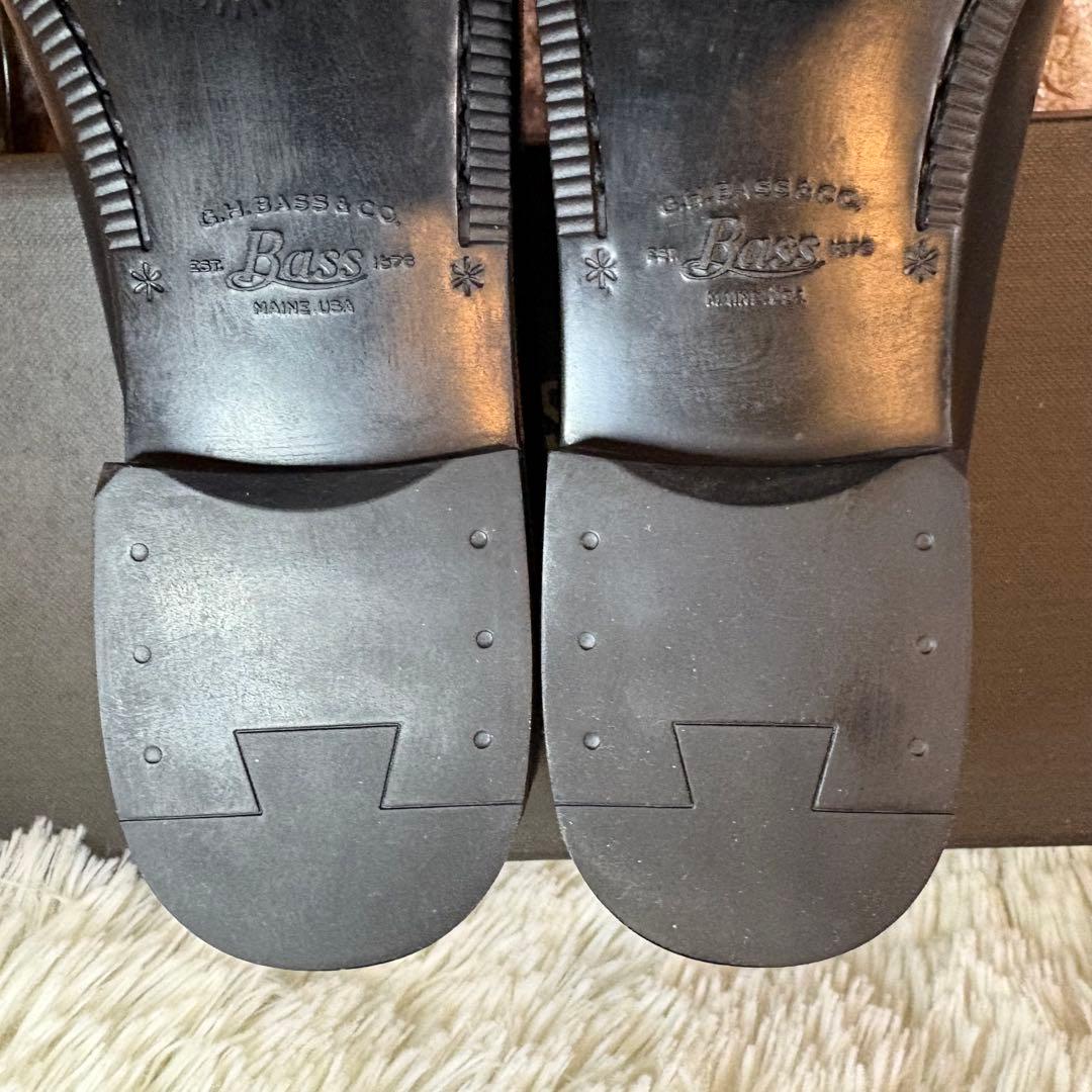 新品同様　G.H.BASS ローファー RUBBER SOLE 24cm