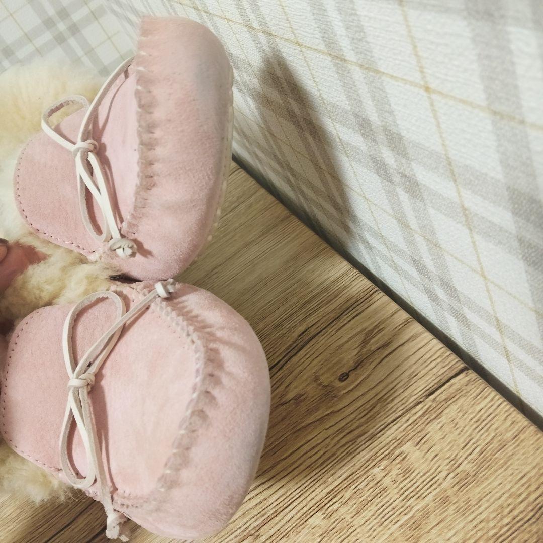 美品 超レア UGG アグ ムートン モカシン W ALENA ピンク 23