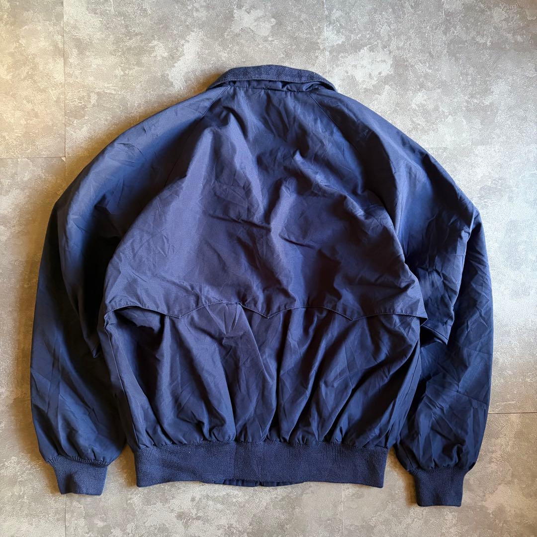 90s ランズエンド スウィングトップ ネイビー L ハリントンジャケット 古着