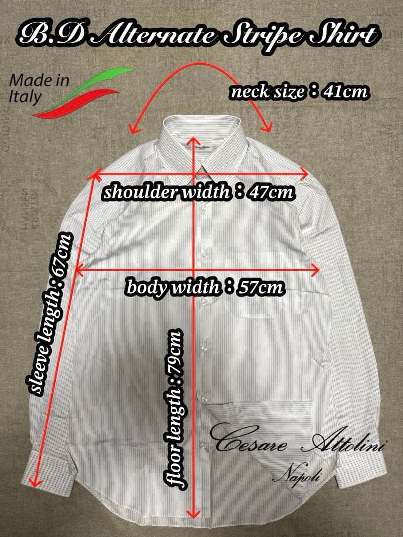 【新品】Cesare Attolini／B.Dオルタネートストライプ／サルトリア