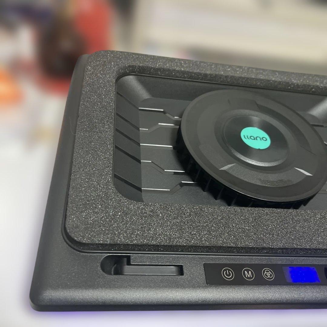 【美品】llano ノートPC 冷却ファン 冷却台 ブラック