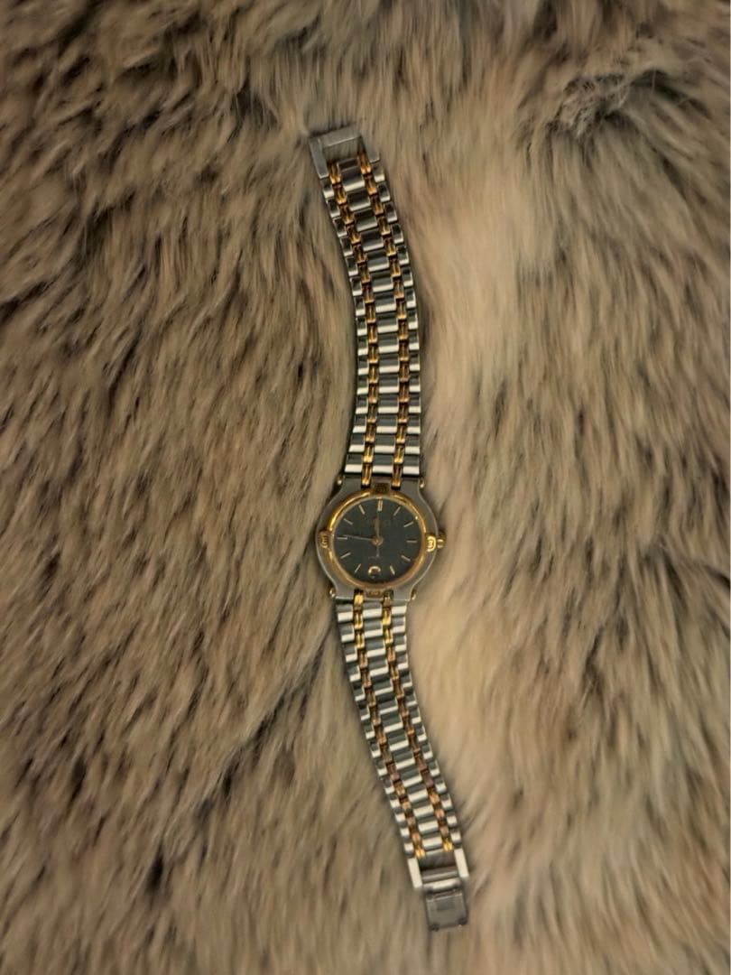 GUCCI デイト 9000L gg柄 ゴールドベゼル 腕時計 コンビ