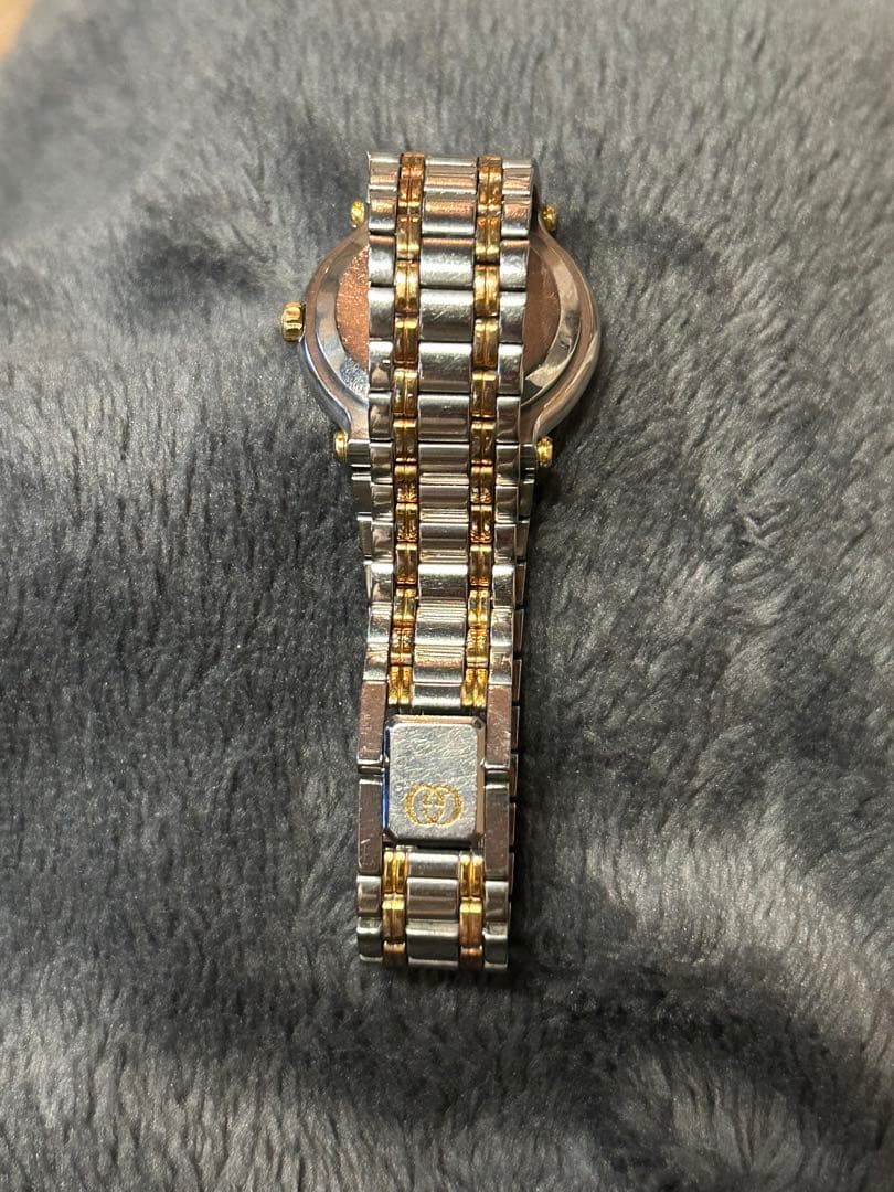 GUCCI デイト 9000L gg柄 ゴールドベゼル 腕時計 コンビ
