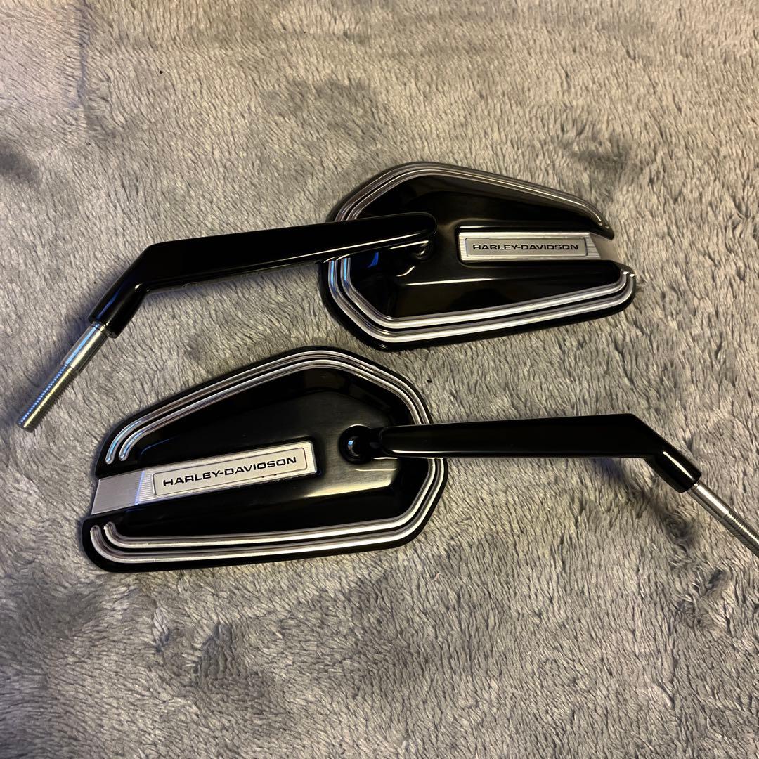 HARLEY-DAVIDSON エンパイア　ミラーセット　ブラック／シルバー