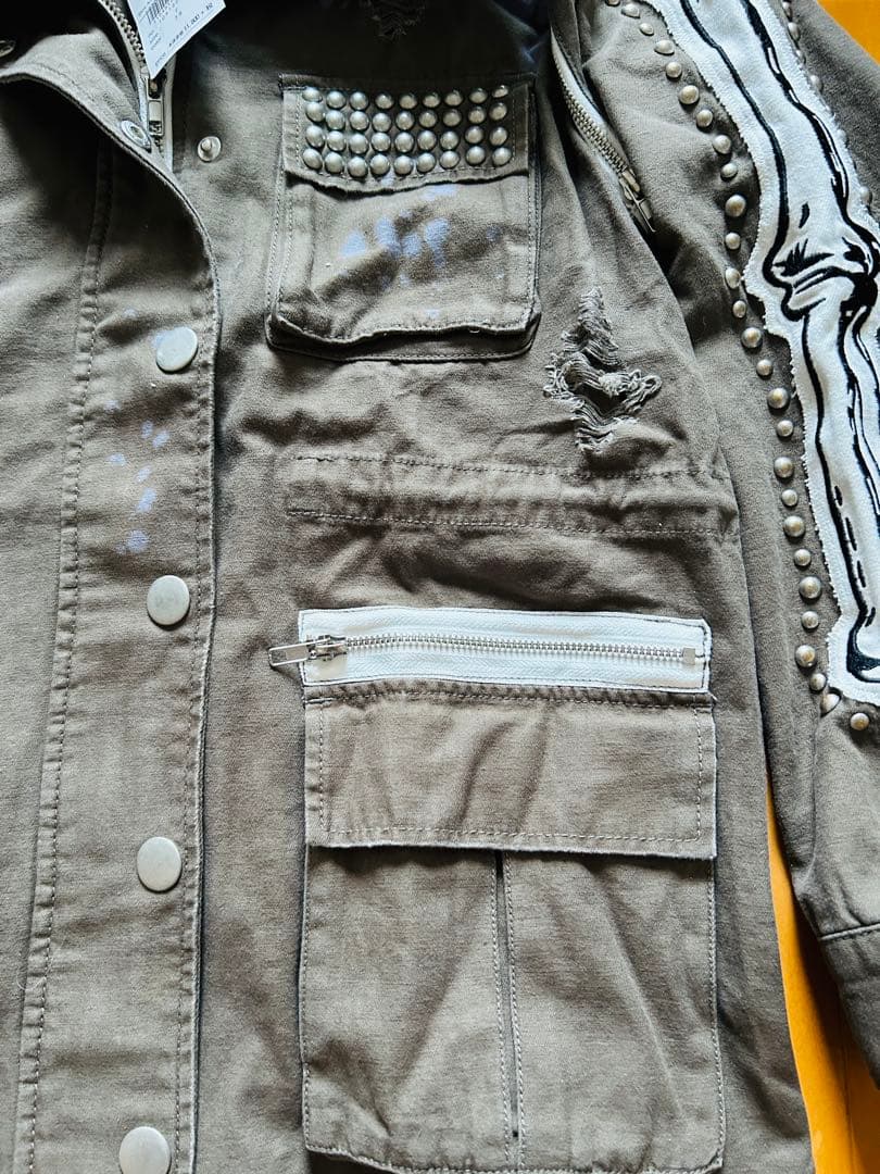 <専用>GLADNEWSミリタリージャケットデッドストックボーンスタッツ2way