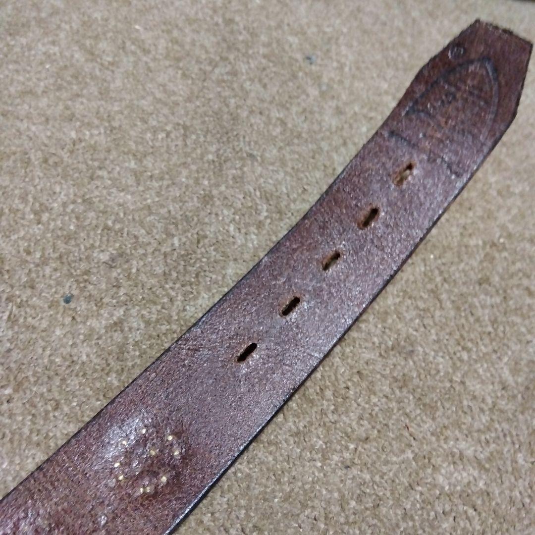 32inch HTC フラワー スタッズベルト ブラウン