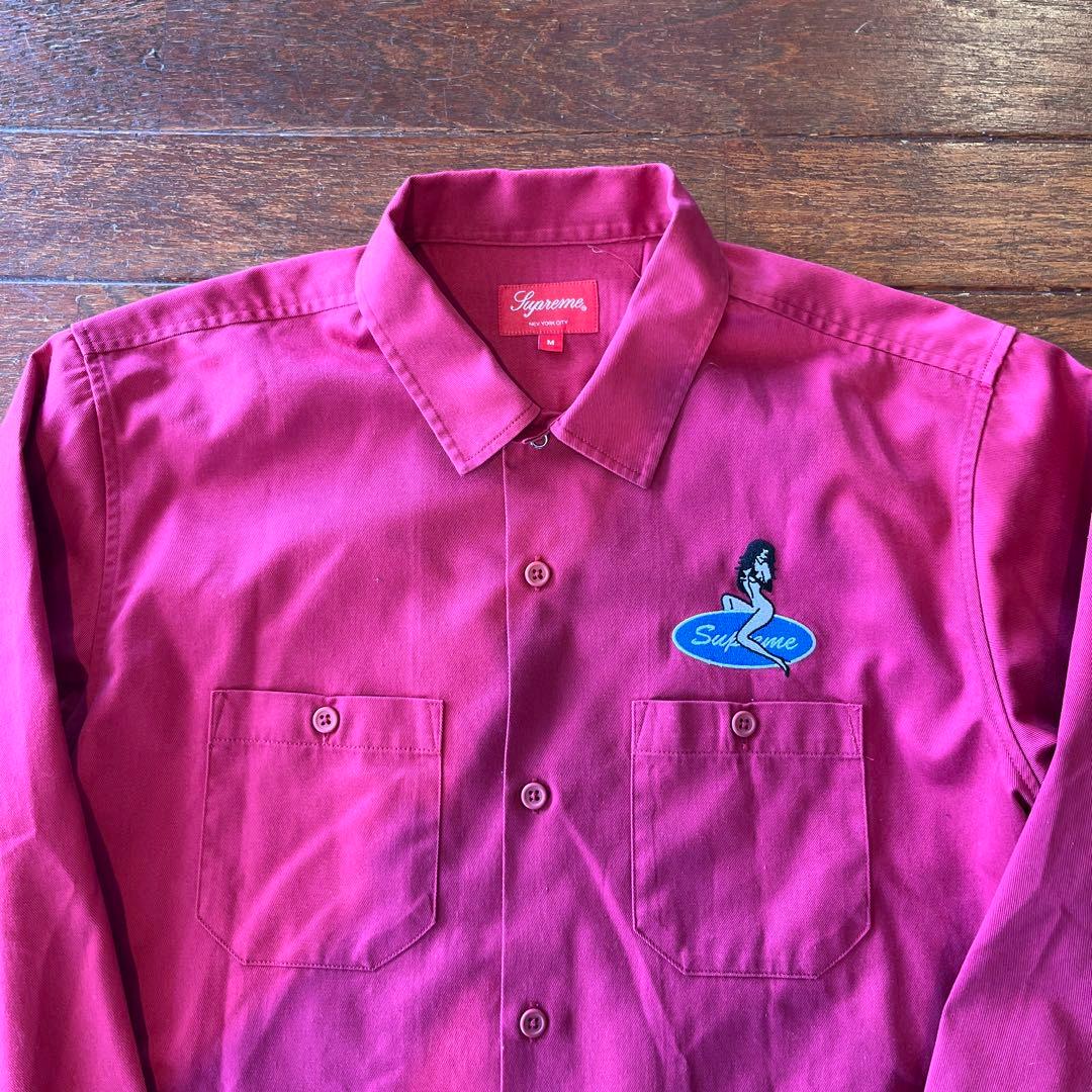 supreme 18ss pin up work shirt ワークシャツ