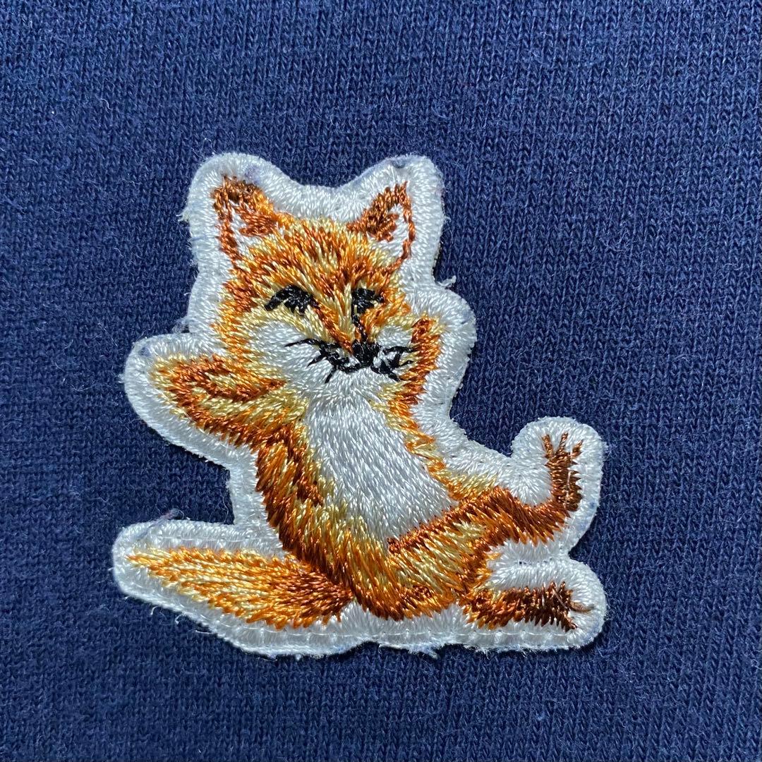 入手困難 メゾンキツネ スウェット チラックス 刺繍 ネイビー M