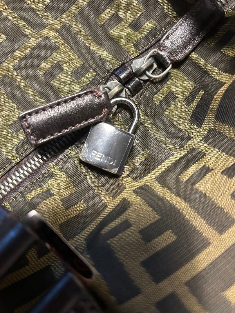 FENDI ロゴパターン ボストンバッグ